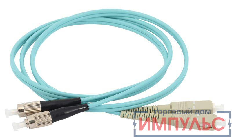 Патч-корд оптический коммутационный соединительный для многомодового кабеля (MM); 50/125 (OM3); SC/UPC-FC/UPC (Duplex) (дл.50м) ITK FPC5003-SCU-FCU-C2L-50M