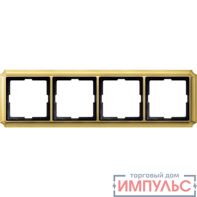 Рамка 4-м Merten золото SchE MTN483421