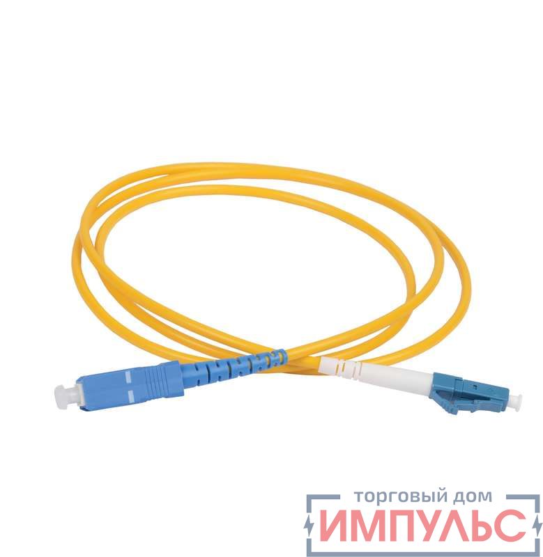 Патч-корд оптический коммутационный переходной для одномодового кабеля (SM); 9/125 (OS2); LC/UPC-SC/UPC; одинарного исполнения (Simplex); LSZH (дл.1м) ITK FPC09-LCU-SCU-C1L-1M