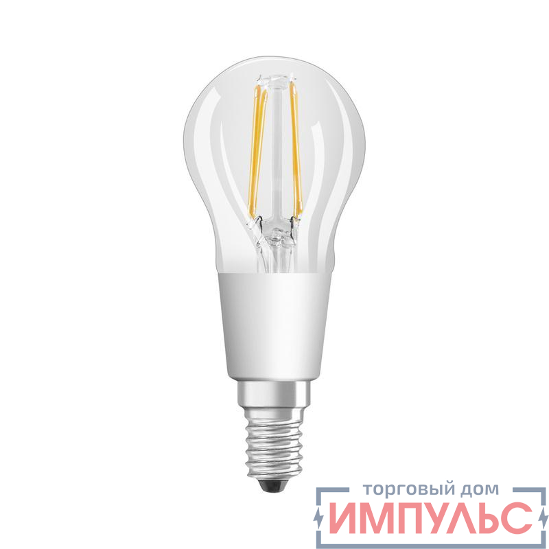 Лампа светодиодная филаментная SMARTWF P40D 4W/827 230VFILCLE144X1LEDV SMART+ P 4Вт 2700К тепл. бел. E14 470лм P угол пучка 300град. 220-240В диммир. (замена 40Вт) прозр. стекло LEDVANCE 4058075609778