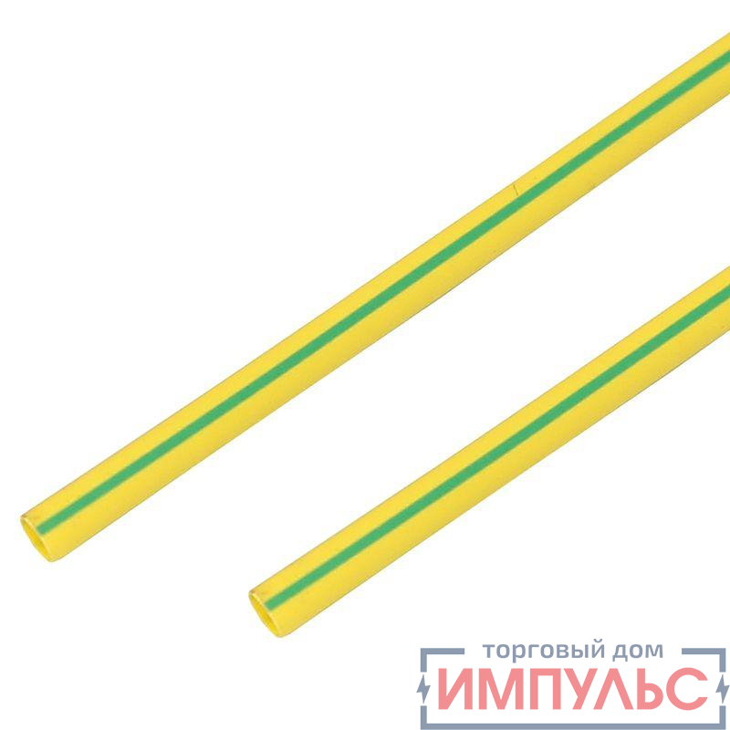 Трубка термоусадочная 10/5.0 мм желт./зел. 1м (уп.50шт) PROCONNECT 55-1007