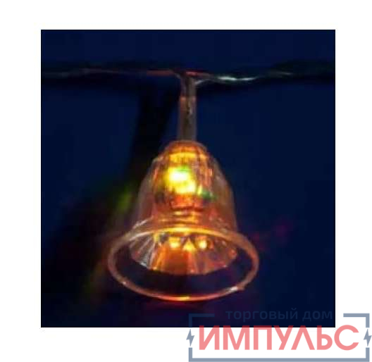 Гирлянда светодиодная «Колокольчики» ULD-S0280-020/DTA RGB IP20 BELLS с контроллером 20LED (дл.2.8м) Uniel 7919