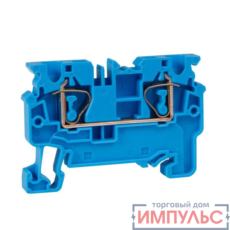 Клемма проходная пружинная OptiClip CX-4-I-BU-32A-(0.2-4) син. КЭАЗ 289714