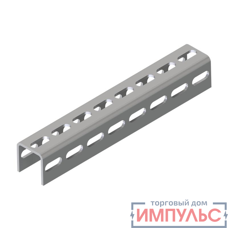 Профиль перфорированный 50х50 L2100 сталь 4мм P50-50-4.0-2100 3P HD тройная перфор. швеллер КМ LO17391