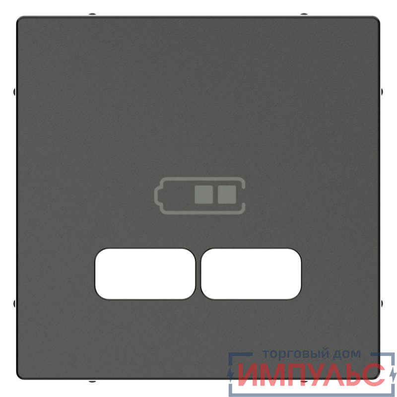 Накладка центральная Merten для механизма USB 2.1А SM антрацит SchE MTN4367-0414