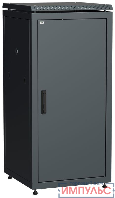 Шкаф сетевой 19дюйм LINEA N 28U 600х800мм металлическая передняя дверь черн. ITK LN05-28U68-M