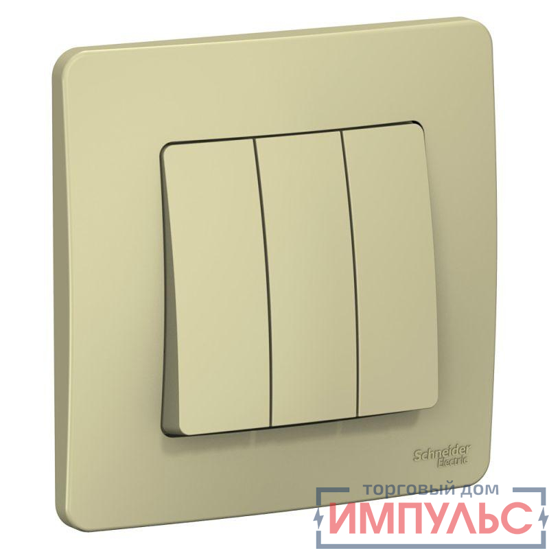 Выключатель 3-кл. СП Blanca 10А IP20 (сх. 1+1+1) 250В беж. SE BLNVS100507