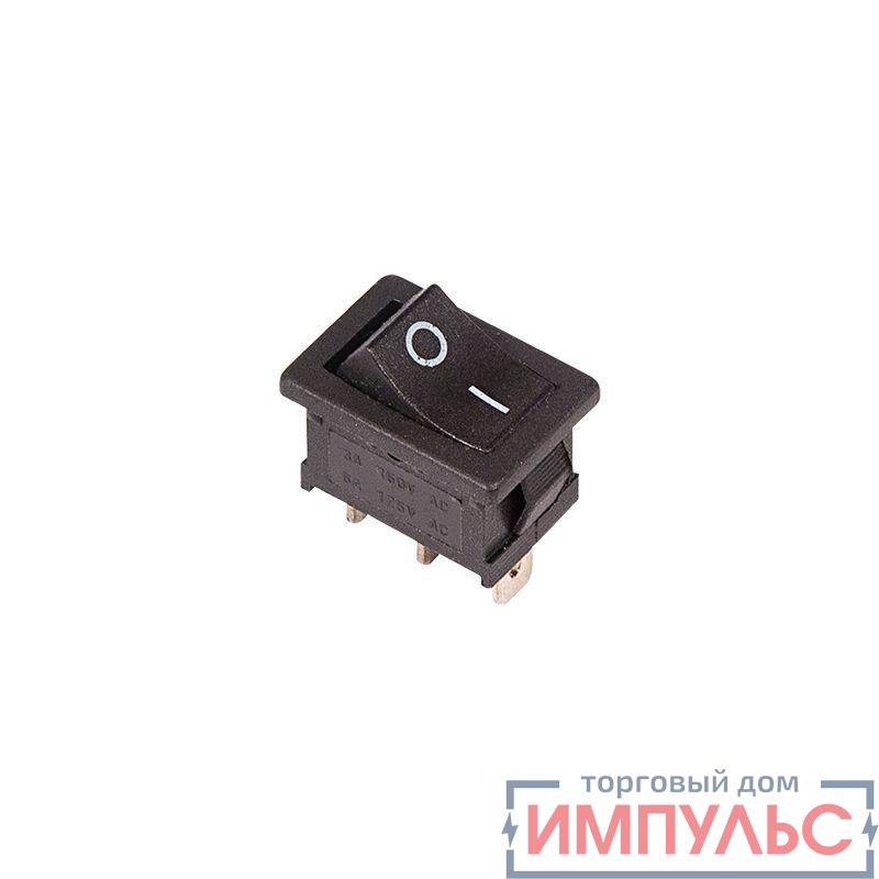 Выключатель клавишный 250В 6А (3с) (ON)-ON черн. Б/Фикс Mini (RWB-202 SC-768) Rexant 36-2140