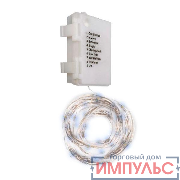 Гирлянда DC-G03-120W 120microLED 12.1м 8реж. 3xAA (не в компл.) бел. ФАZА 5047839