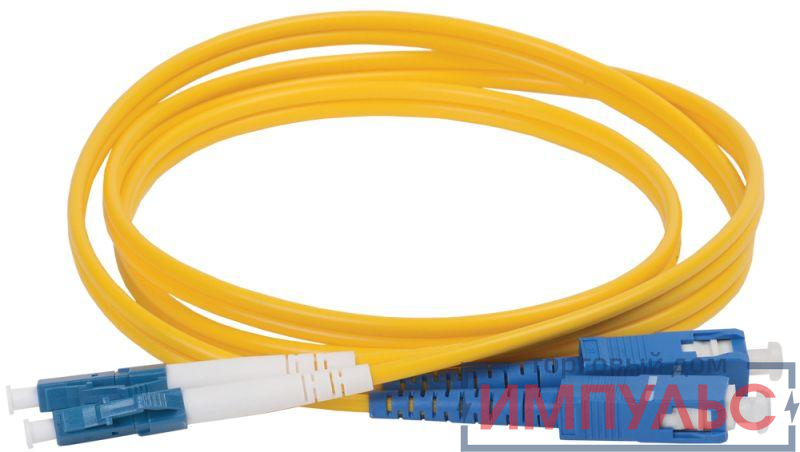 Патч-корд оптический коммутационный переходной для одномодового кабеля (SM); 9/125 (OS2); LC/UPC-SC/UPC; двойного исполнения (Duplex); LSZH (дл.1м) ITK FPC09-LCU-SCU-C2L-1M