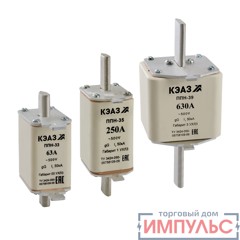 Вставка плавкая ППН-39-X0-3-40А УХЛ3 КЭАЗ 331387