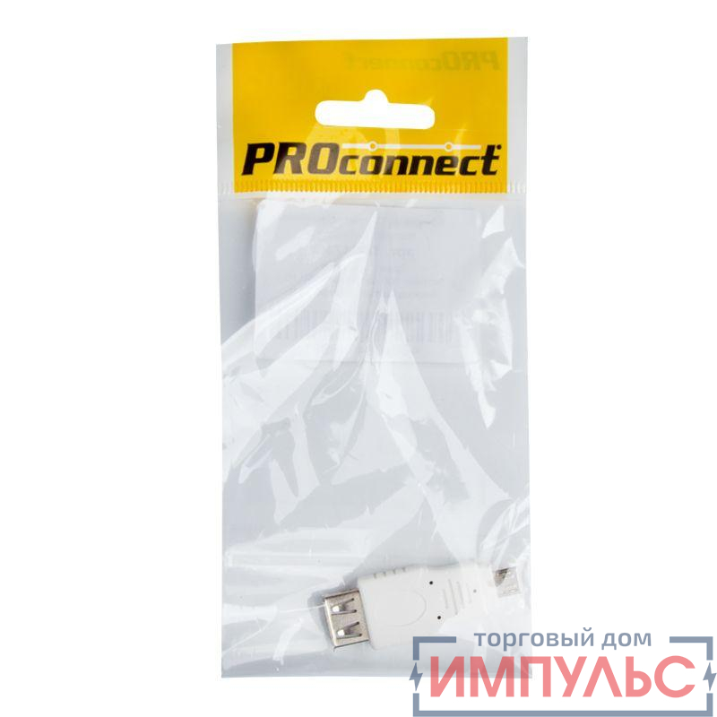 Переходник гнездо USB-A (Female) - штекер Micro USB (Male) (инд. упак.) PROCONNECT 18-1173-9
