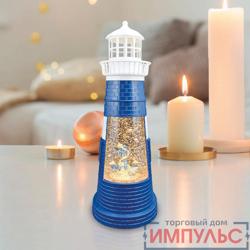 Светильник декоративный "Маяк син" с конфетти и подсветкой USB Neon-Night 501-171