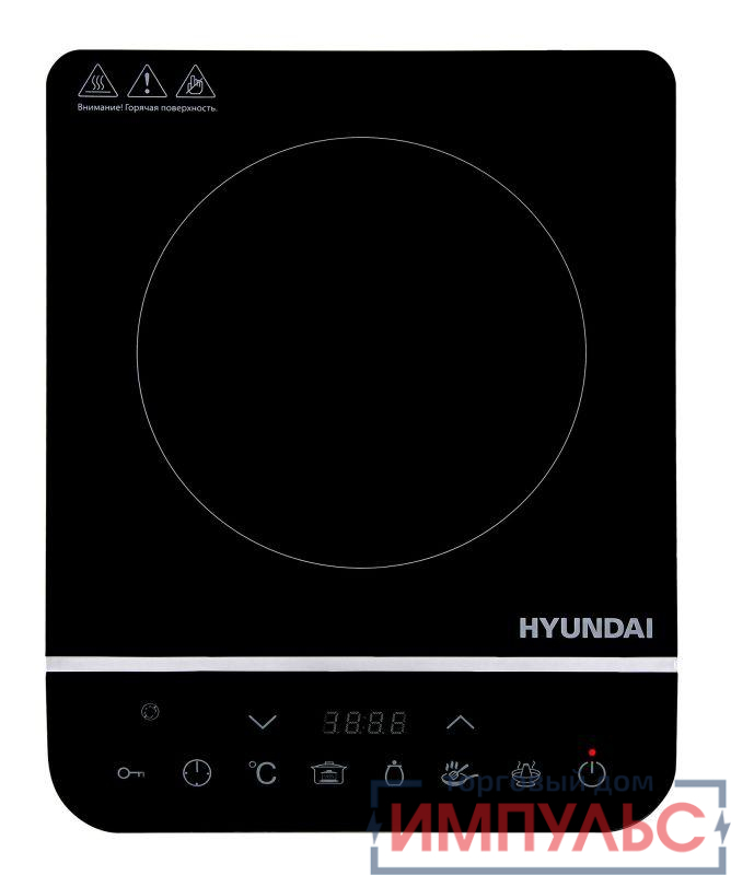 Плита индукционная HYC-0104 (настольная) черн. стеклокерамика HYUNDAI 1358598