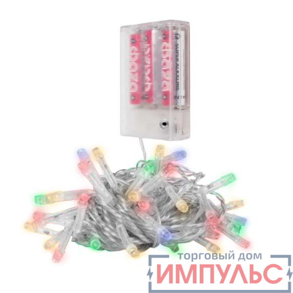 Гирлянда DC-G01-80M 80LED RGB 7.8м 8реж. 3xAA (не в компл.) ФАZА 5047754