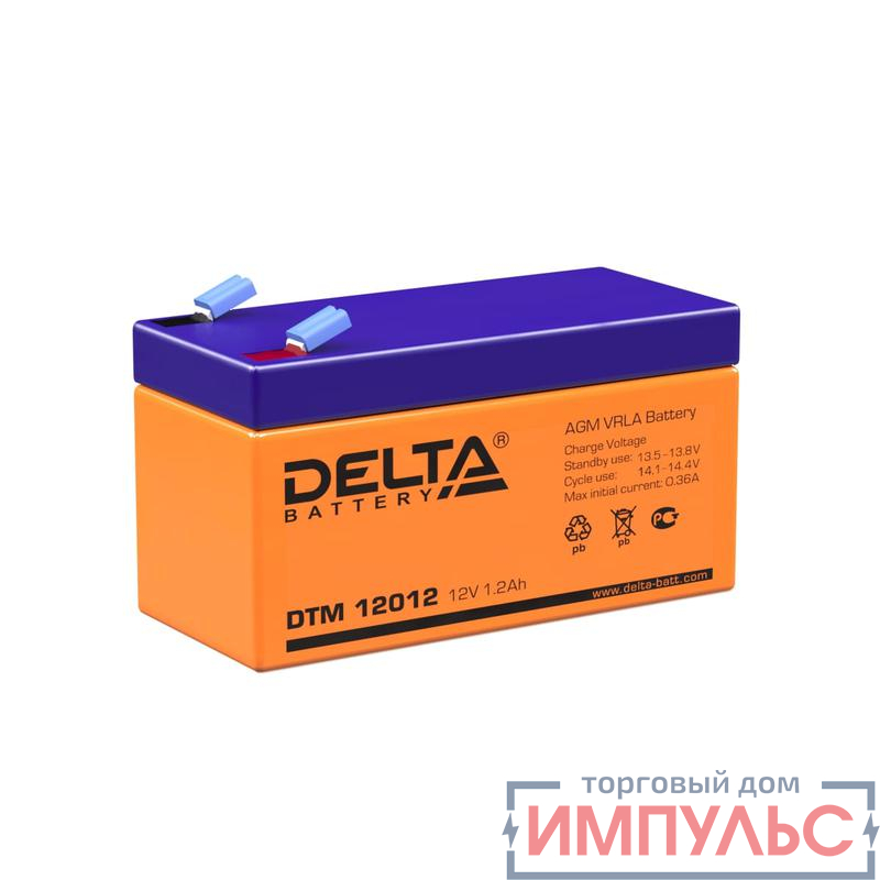 Аккумулятор UPS 12В 1.2А.ч Delta DTM 12012