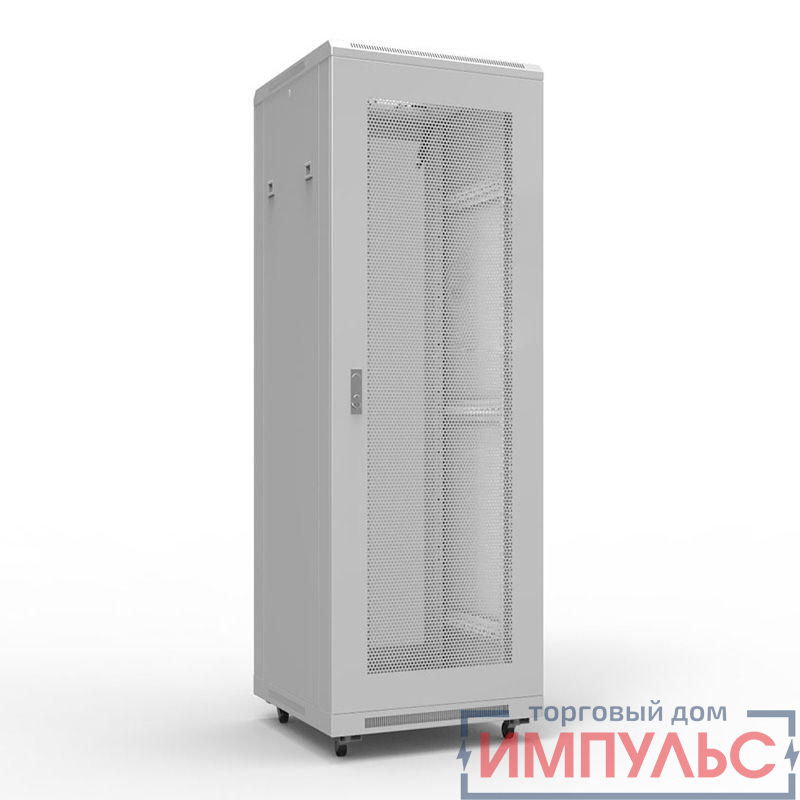 Шкаф напольный 19дюйм Standart 47U 600х1000мм передняя и задняя дверь перф. RAL7035 Rexant 04-2330