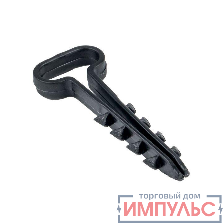 Дюбель-хомут d6х14мм для плоского кабеля черный (уп.100шт) PROxima EKF plc-cd1-6x14b