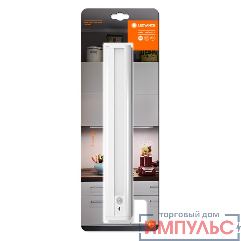 Светильник Linear LED Mobile 300 2.9Вт 4000К 174лм IP20 4х1.5В LR6 (AA) с сенсором бел. LEDVANCE 4058075226883