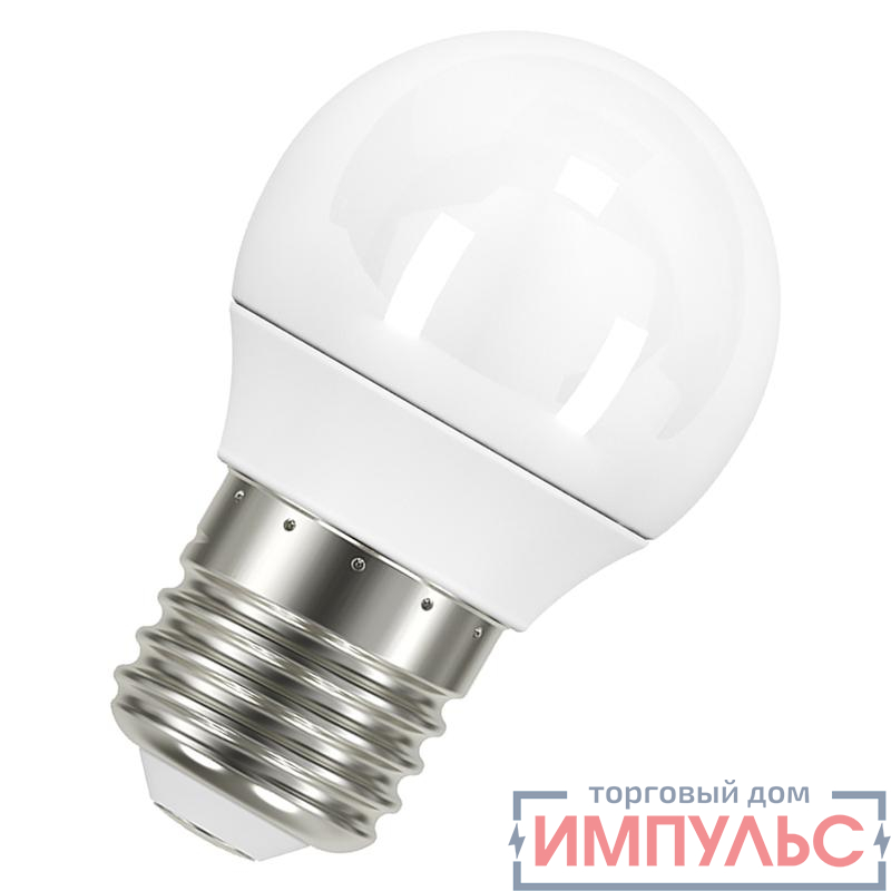 Лампа светодиодная LED STAR CLASSIC P 40 5W/830 5Вт шар 3000К тепл. бел. E27 470лм 220-240В матов. пласт. OSRAM 4052899971646