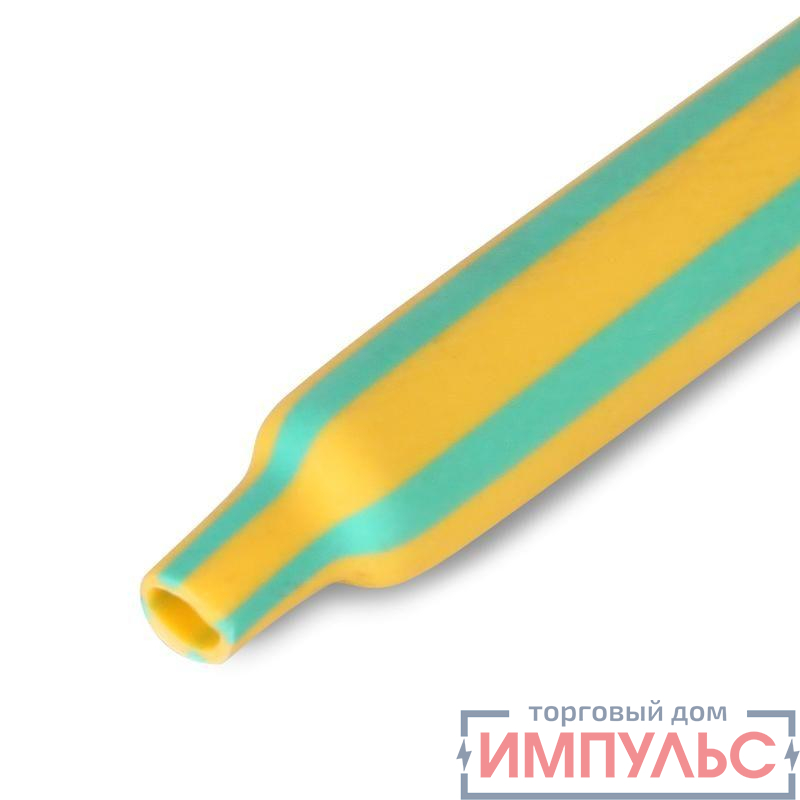 Трубка термоусадочная ТУТнг-LS-10/5 желт./зел. (уп.100м) КВТ 60106