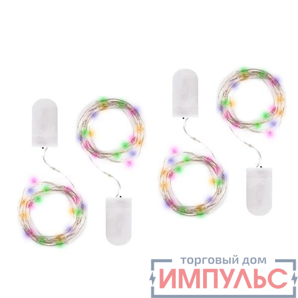 Гирлянда DC-G05-20MS4 20LED RGB 2xCR2032 (в компл.) (уп.4шт) ФАZА 5048058