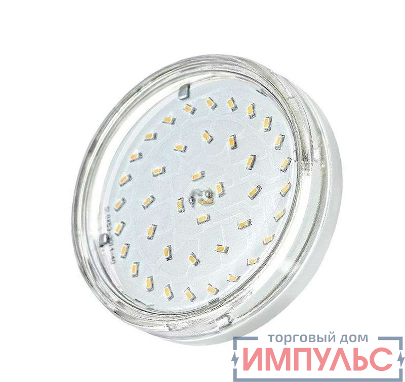 Лампа светодиодная PLED-ECO-GX53 6Вт таблетка 3000К CLEAR тепл. бел. GX53 510лм 230В JazzWay 2851970