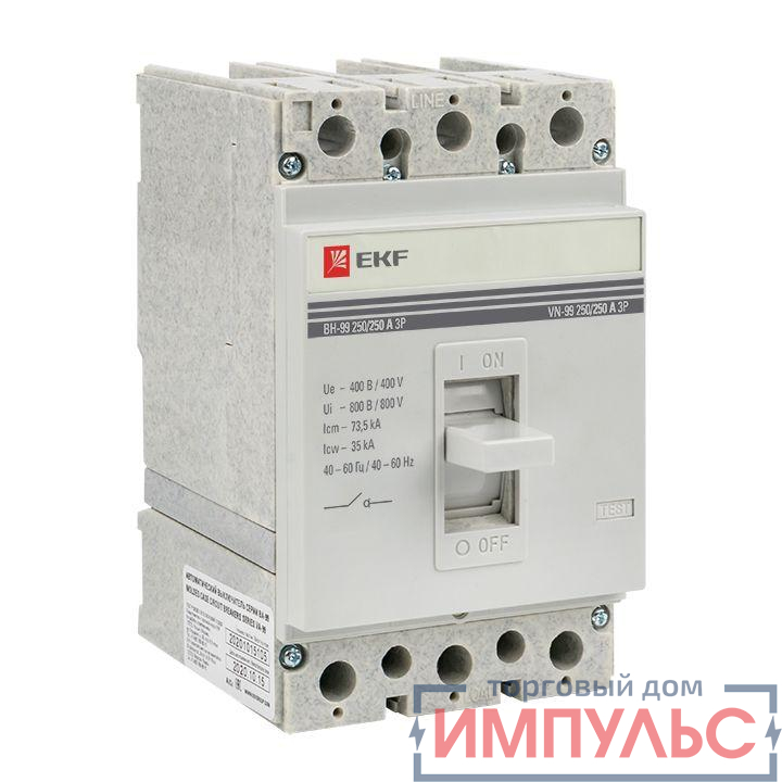 Выключатель нагрузки 3п ВН-99 250/250А EKF sl99-250-250