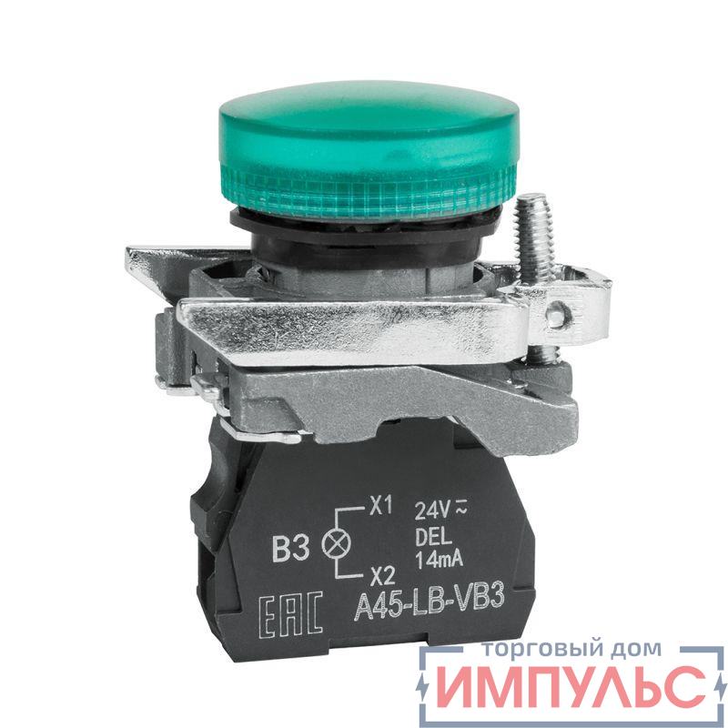 Лампа сигнальная OptiSignal D22 C4-L-B3 зел. металл 24VAC/DC XB4BVB3 КЭАЗ 332175