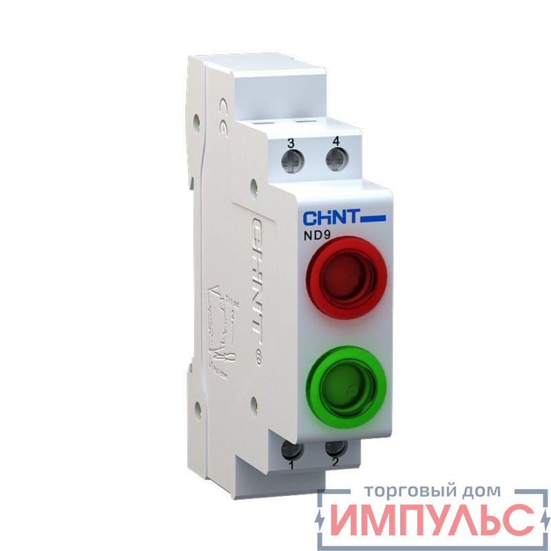 Индикатор ND9-2/gr AC/DC 230В (LED) (R) красн./зел. CHINT 594138