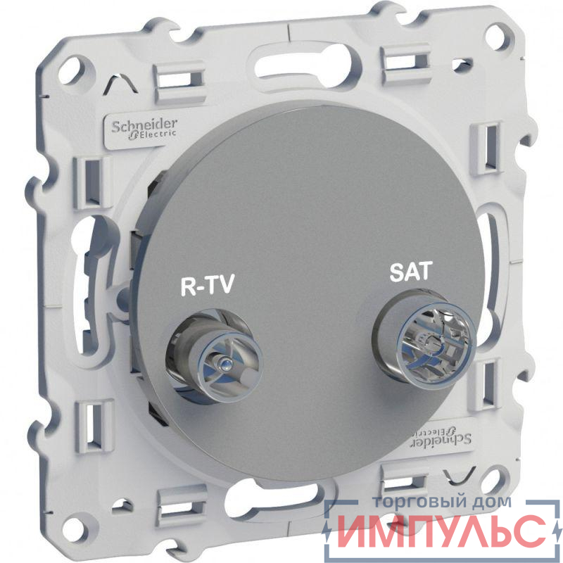 Механизм розетки СП R-TV-SAT Odace оконечная алюм. SchE S53R455