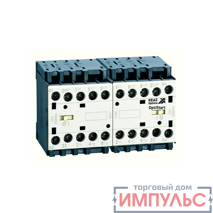 Мини-контактор реверсивный OptiStart K-MCP-09-30-01-D012-P с подкл. силовой цепи с выводами под пайку КЭАЗ 335759