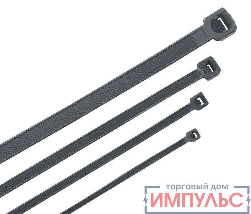 Хомут-стяжка для кабеля 3.6х150мм нейлон черн. (уп.100шт) ITK HKB-W36-L150