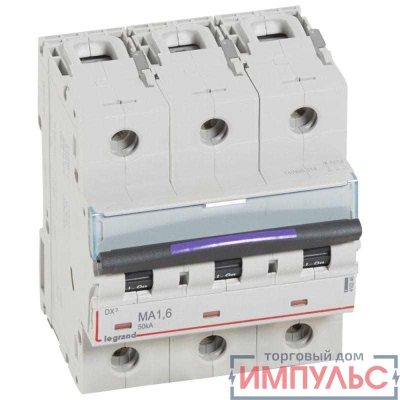 Выключатель автоматический модульный 3п MA 1.6А 50кА DX3 Leg 410246