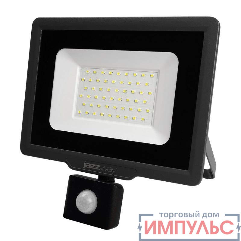 Прожектор светодиодный PFL-C3 SENSOR 50Вт 6500К IP65 ДО закален. прозр. стекло Pro JazzWay 5026940A