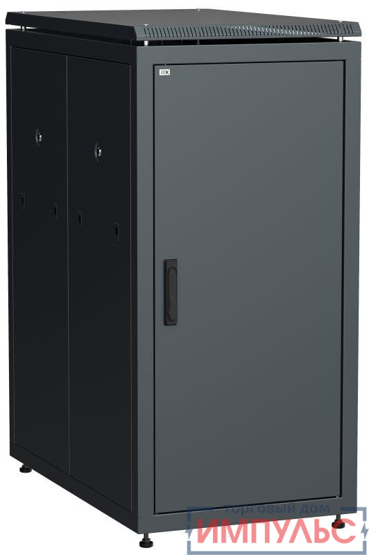 Шкаф сетевой 19дюйм  LINEA N 24U 600х1000мм металлические двери черн. ITK LN05-24U61-MM
