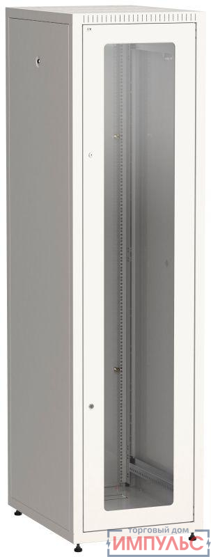 Шкаф сетевой LINEA E 33U 600х800мм стекл. передняя дверь задняя металлическая сер. ITK LE35-33U68-GM