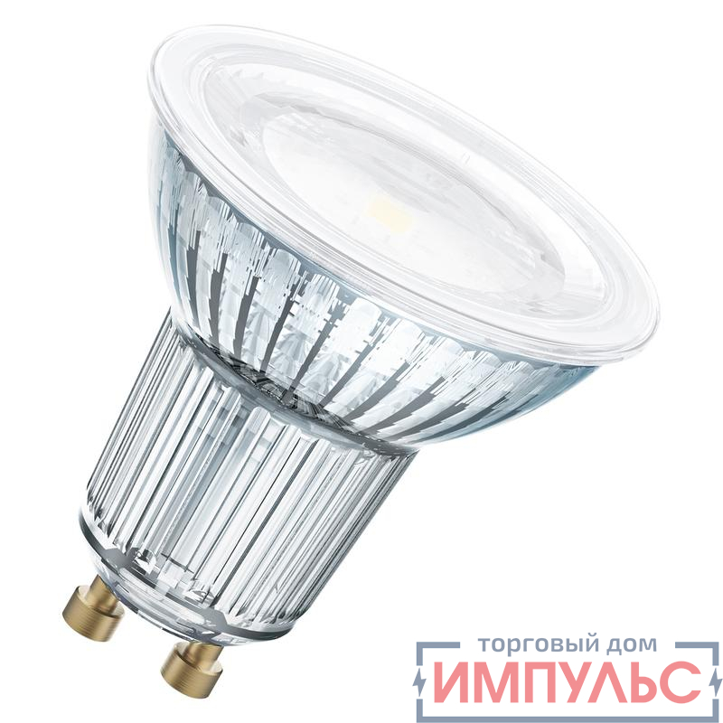 Лампа светодиодная LED Star PAR16 8.3Вт прозрачная 2700К тепл. бел. GU10 575лм 220-240В угол пучка 120град. диммир. (замена 80Вт) OSRAM 4058075433687