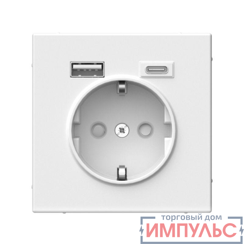 Розетка ArtGallery 16А с 2-мя заряд. устройствами USB A+C 5В/2.4А/3А 2х5В/1.5А механизм лотос SE GAL001332