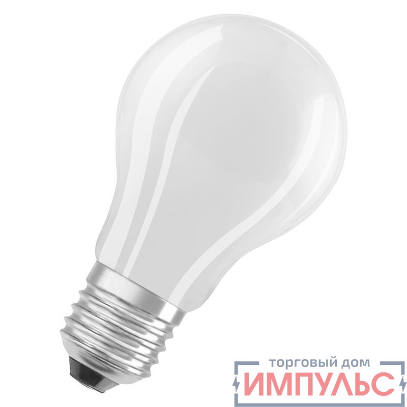 Лампа светодиодная филаментная PARATHOM DIM CL A GL FR 40 dim 4.8W/827 4.8Вт 2700К тепл. бел. E27 470лм A угол пучка 320град. 220-240В диммир. (замена 40Вт) матов. стекло OSRAM 4058075591271