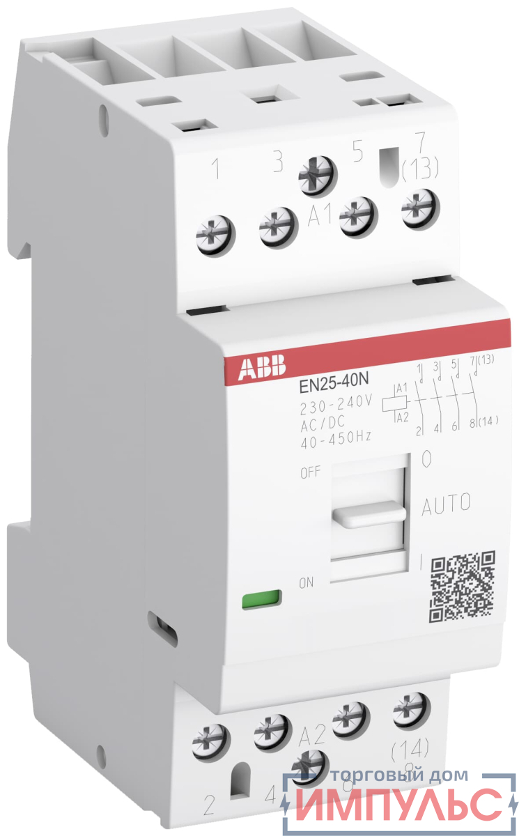 EN25-40N-06 Контактор модульный с ручным управлением (25А АС-1, 4НО), катушка 23 1SAE232111R0640