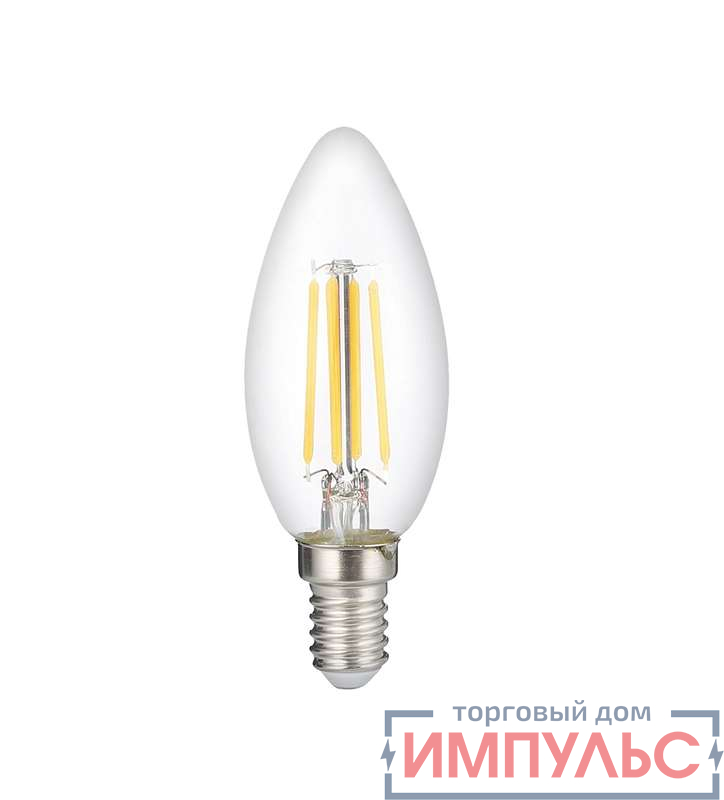 Лампа светодиодная филаментная PLED OMNI 8Вт C35 3000К тепл. бел. E14 230В/50Гц CL JazzWay 5020696