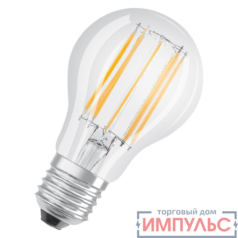 Лампа светодиодная филаментная Retrofit 10Вт A прозрачная 4000К нейтр. бел. E27 1521лм 220-240В угол пучка 300град. (замена 100Вт) OSRAM 4058075435285