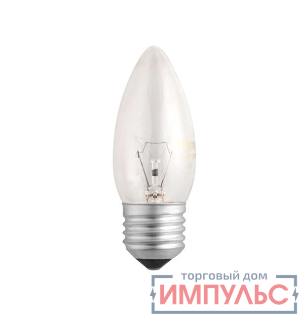 Лампа накаливания B35 240V 60W E27 clear JazzWay 3320331