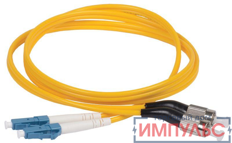 Патч-корд оптический коммутационный переходной для одномодового кабеля (SM); 9/125 (OS2); FC/UPC-LC/UPC; двойного исполнения (Duplex); LSZH (дл.2м) ITK FPC09-FCU-LCU-C2L-2M