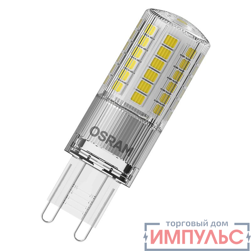 Лампа светодиодная LED Star PIN 4.8Вт прозрачная 4000К нейтр. бел. G9 600лм 220-240В угол пучка 320град. (замена 48Вт) OSRAM 4058075432482