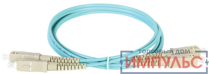 Патч-корд оптический коммутационный соединительный для многомодового кабеля (MM); 50/125 (OM3); SC/UPC-SC/UPC (Duplex) (дл.1м) ITK FPC5003-SCU-SCU-C2L-1M