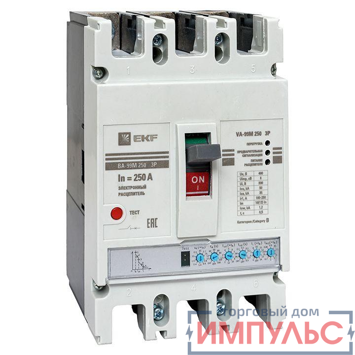 Выключатель автоматический 3п 250/250А 50кА ВА-99М PROxima электр. расцеп. EKF mccb99-250-250me