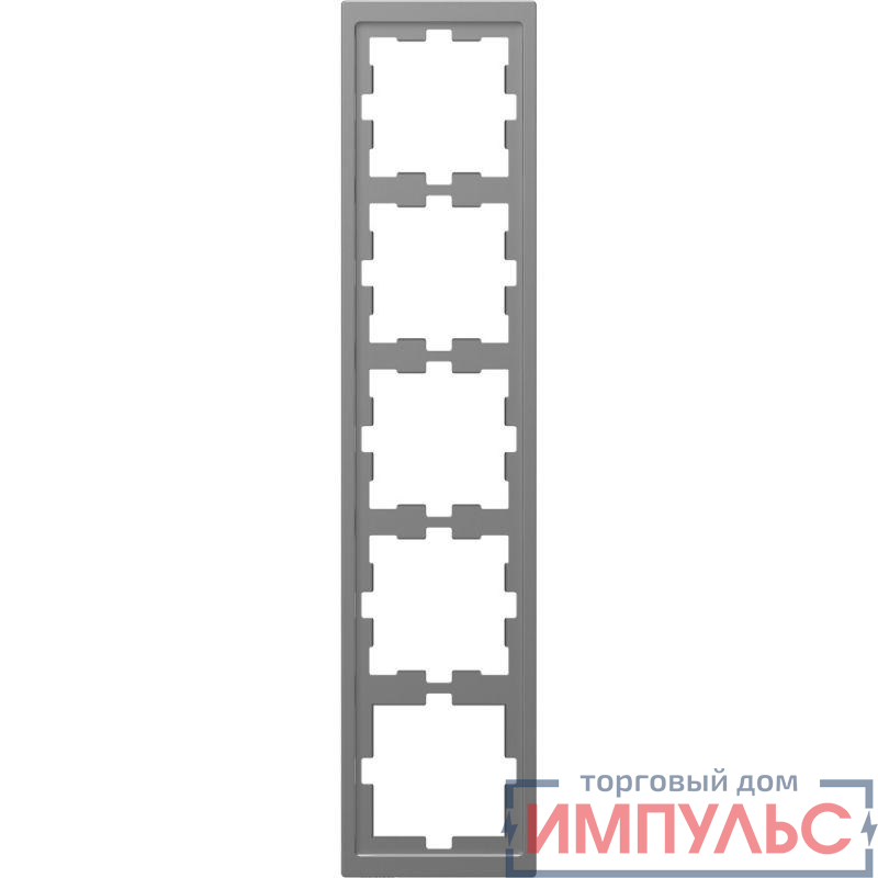 Рамка 5-м Merten D-Life SD нерж. сталь SchE MTN4050-6536