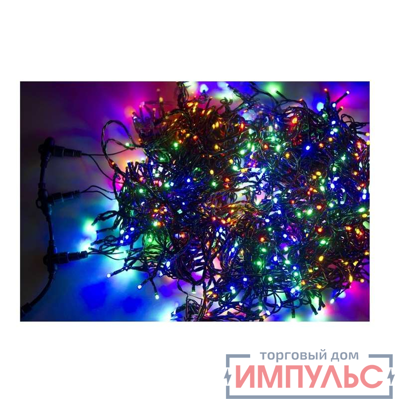 Гирлянда "КЛИП ЛАЙТ" 3 нити х10м 198LED 12Вт 24В IP54 (с трансф.) мульти. NEON-NIGHT 323-319